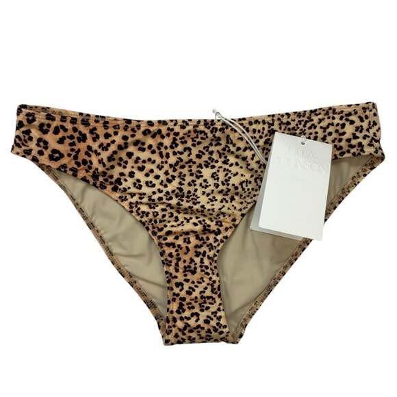Ulla Johnson Dani Bikini Bottom Swimwear S Snow Leopard Print Resort Beach - Picture 1 of 10